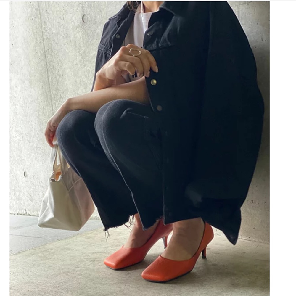 Square pumps Orange